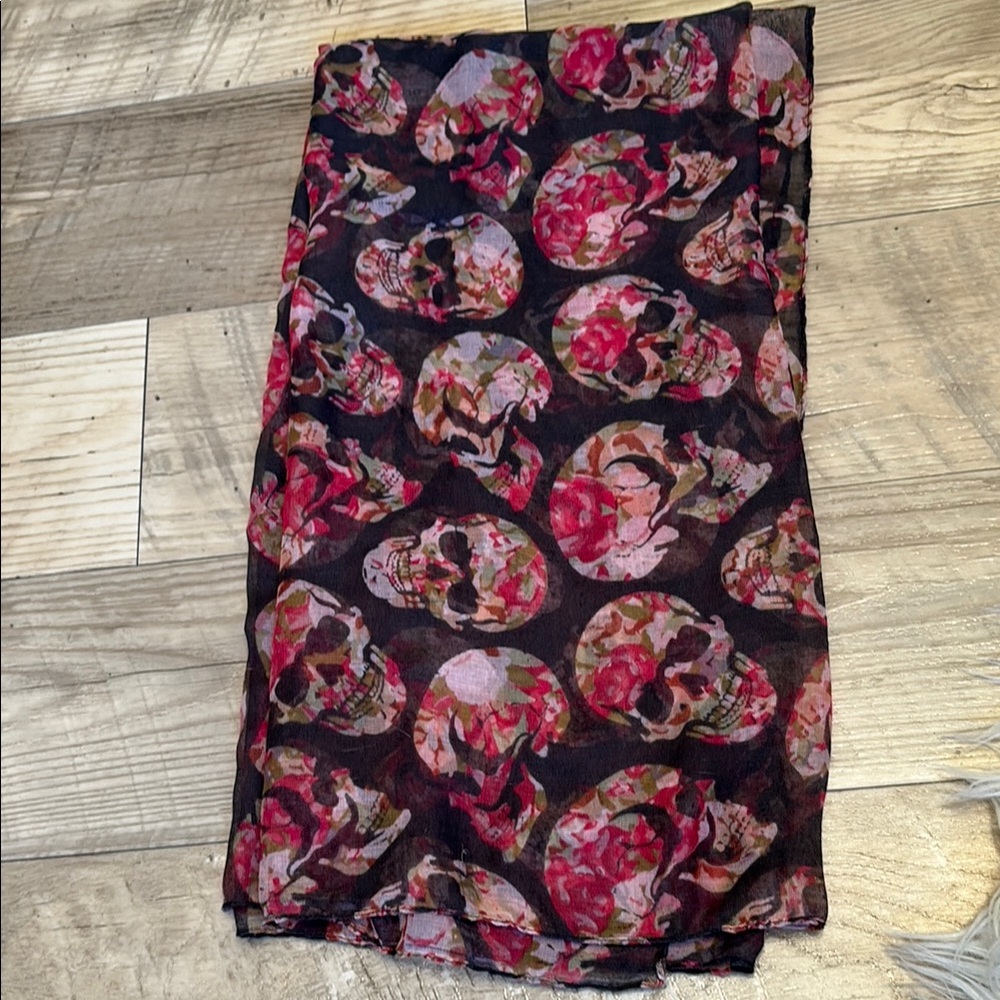 Ardene Black and Pink Midi Scarf Pencil Style